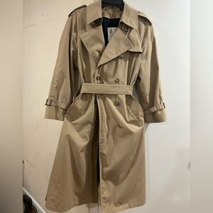 London Fog Beige Double-Breasted Trench Coat